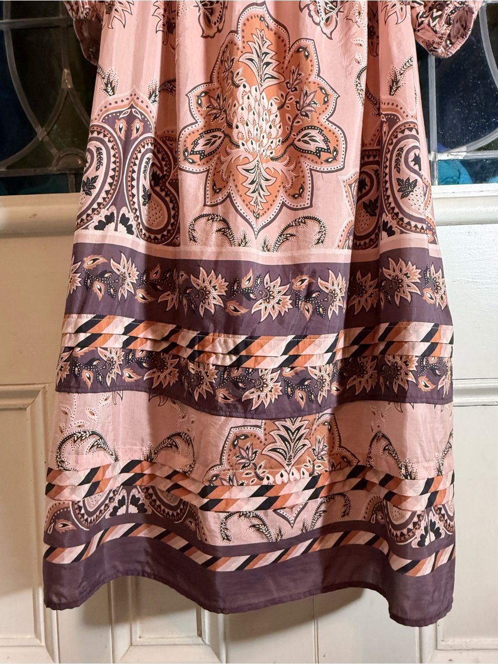 FARM Rio Glam Tapestry Burgundy Long Sleeve Maxi Dress (EU LG | US 12/14) - Picture 10 of 16